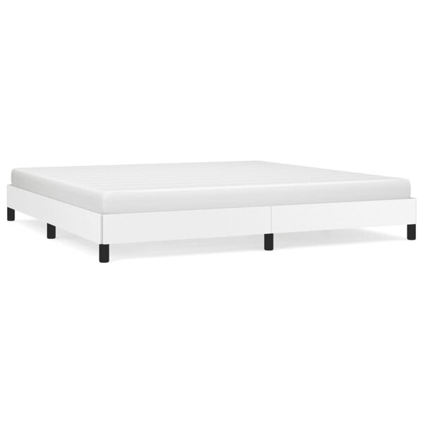 vidaXL Cadre de lit Blanc 200x200 cm Similicuir