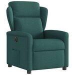 vidaXL Fauteuil inclinable électrique Vert foncé Tissu