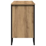vidaXL Meuble sous évier Chêne artisanal 91x35x60 cm Bois d'ingénierie