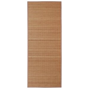 vidaXL Tapis en bambou marron à latte rectangulaire 80 x 300 cm