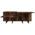 vidaXL Tables basses 2 Pièces Chêne fumé Bois d'ingénierie