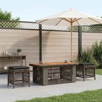 vidaXL Ensemble de salle à manger pour jardin 4 Pièces Gris et Gris foncé