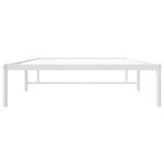 vidaXL Cadre de lit en métal sans matelas blanc 107x203 cm