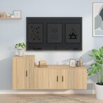 vidaXL Ensemble de meubles TV 2 Pièces chêne sonoma bois d'ingénierie