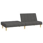 vidaXL Canapé-lit à 2 places gris foncé tissu