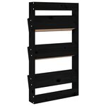vidaXL Jardinière murale 3 niveaux 60x18 5x110 cm noir bois pin massif