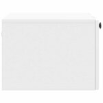 vidaXL Meuble TV mural Montage mural Blanc brillant 59 5 x 41 x 30 cm