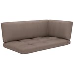 vidaXL Salon de jardin palette 4Pièces avec coussins Pin imprégné de gris