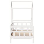 vidaXL Lit de jour avec toit blanc 90x200 cm bois de pin massif