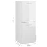vidaXL Armoire de salle de bain Blanc brillant Bois d’ingénierie