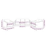 vidaXL Ensemble de canapés 3 Pièces avec coussins Rouge bordeaux Tissu