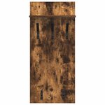 vidaXL Porte-manteau mural avec étagère Chêne fumé 90 x 40 x 10 cm