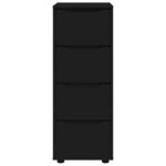 vidaXL Armoire de rangement Noir 40 x 48 x 105 cm Bois d'ingénierie