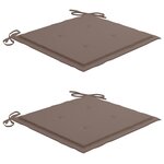 vidaXL Chaises de jardin avec table à thé et coussins Acacia solide