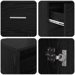 vidaXL Bureau avec porte Chêne noir 160 x 55 x 91 cm Bois d'ingénierie
