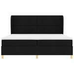 vidaXL Lit à ressorts avec matelas gris foncé 90x190 cm Noir