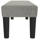 Banc banquette gris clair 100 x 30 x 30 cm velours 02_0010548