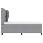 vidaXL Lit à ressorts avec matelas Gris clair 140 x 190 cm tissu