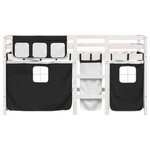 vidaXL Lit mezzanine enfants avec rideaux sans matelas 90x190 cm