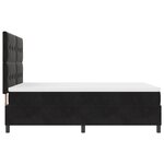 lit box spring vidaXL avec matelas et LED noir 140x190 cm velours