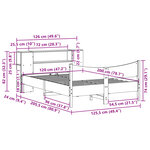 vidaXL Cadre de lit sans matelas 120x200 cm bois de pin massif