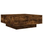 vidaXL Table basse chêne fumé 80x80x31 cm bois d'ingénierie