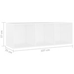 vidaXL Meubles TV 4 Pièces Blanc 107x35x37 cm Bois d'ingénierie