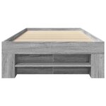 vidaXL Cadre de lit sans matelas sonoma gris 90x190 cm