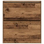 vidaXL Armoire à chaussures avec porte Bois ancien 80 x 21 x 87.5 cm