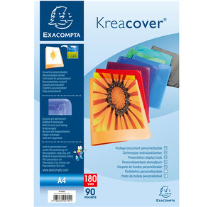 Porte-vues PP A4 180 vues KREACOVER ass. EXACOMPTA