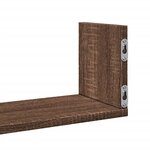 vidaXL Étagères murales 3Pièces chêne marron 58x18x18cm bois d'ingénierie
