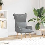 vidaXL Fauteuil relaxant Gris clair 69 x 74 x 93 cm tissu