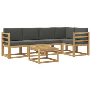 vidaXL Ensemble de canapés d'extérieur 6 pc Blanc et anthracite