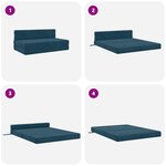 vidaXL Canapé-lit pliable Bleu 152 x 86 5 x 60 cm Tissu