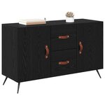 vidaXL Buffet Chêne noir 100 x 36 x 60 cm Bois d'ingénierie