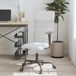 vidaXL Chaise de bureau réglable en hauteur blanc