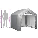vidaXL Tente de rangement Gris 180x180 cm Acier galvanisé