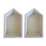 2 étagères en bois maison 22 5 x 14 x 10 cm