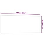 vidaXL Tableau noir magnétique mural Blanc 100x40 cm Verre trempé