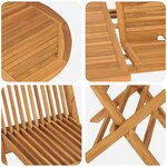 vidaXL Ensemble de Salle à Manger de Jardin 5 Pièces en Bois Massif de Teck