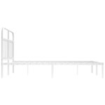 vidaXL Cadre de lit métal sans matelas et tête de lit blanc 150x200 cm