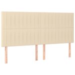 vidaXL Sommier à lattes de lit et matelas et LED Crème 160x200cm Tissu