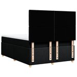 vidaXL Sommier à lattes de lit avec matelas Noir 160x200 cm Tissu