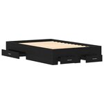 vidaXL Cadre de lit Chêne noir 120 x 190 cm Bois d'ingénierie