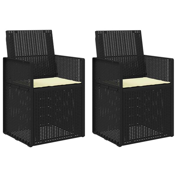 vidaXL Chaises de jardin salle à manger 2 Pièces Anthracite et crème PP