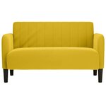 vidaXL Canapé causeuse jaune 109 cm velours