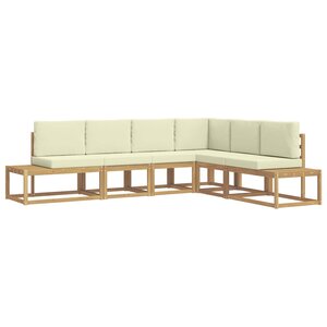 vidaXL Ensemble de canapés d'extérieur 4 Pièce Blanc et crème