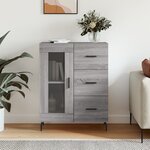 vidaXL Buffet sonoma gris 69 5x34x90 cm bois d'ingénierie