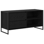 vidaXL Meuble TV Chêne noir 100 x 36 x 49 5 cm Bois d'ingénierie
