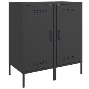vidaXL Buffets 2 Pièces noir 36x39x79 cm acier
